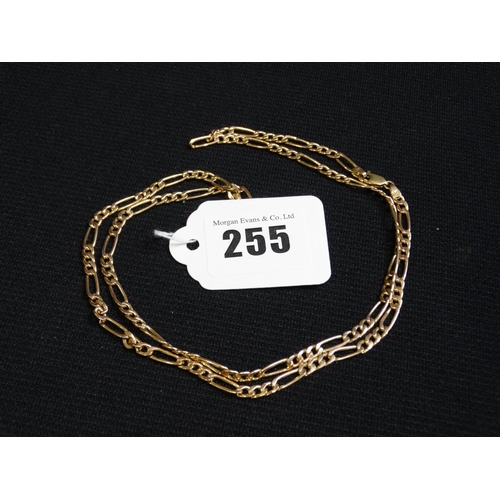 255 - A 9ct Gold Flat Link Chain, 7.5grms