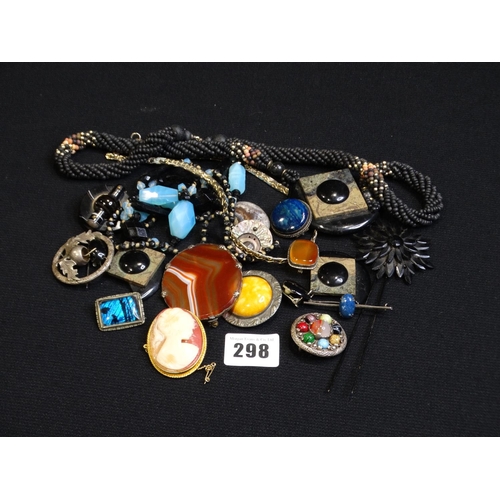 298 - A Bag Of Costume Jewellery