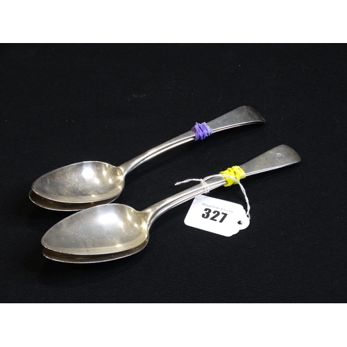 327 - Four Silver Dessert Spoons, 8oz