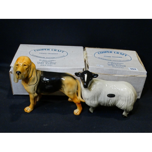 364 - A Coopercraft Ewe & Hound In Original Boxes