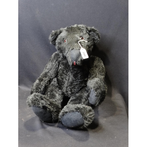 380 - An Antique Style Black Plush Teddy Bear