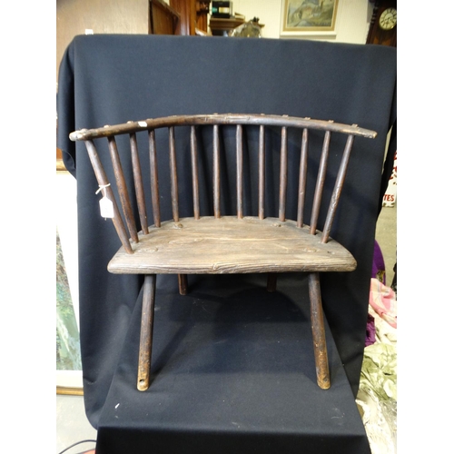 128 - An Antique Cardiganshire Type Stick Chair, 23