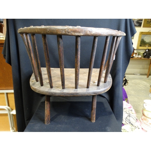 128 - An Antique Cardiganshire Type Stick Chair, 23