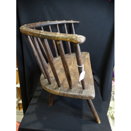 128 - An Antique Cardiganshire Type Stick Chair, 23