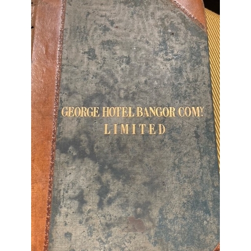 376 - Antiquarian Book An Antique Cash Book For George Hotel, Bangor Co Ltd, Together With An Antique Ledg... 