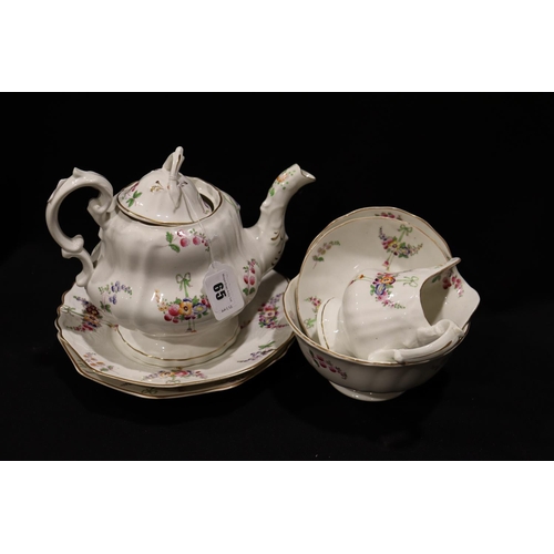 A Qty Of Victorian Floral Decorated Breakfast Ware