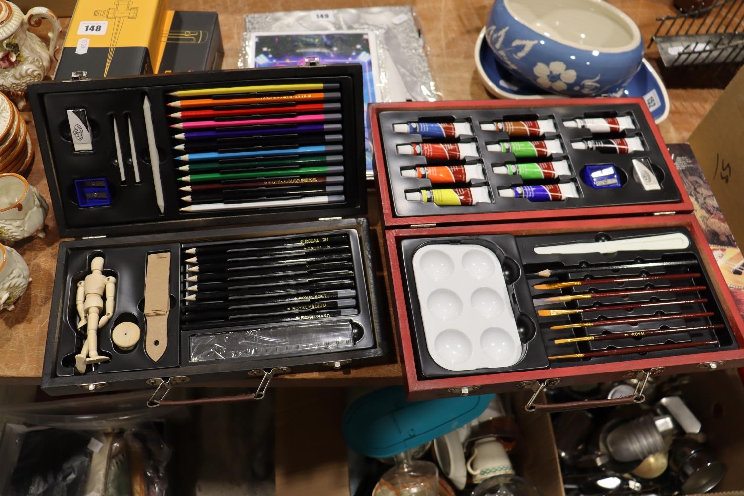 Two Artists Boxes & Contents
