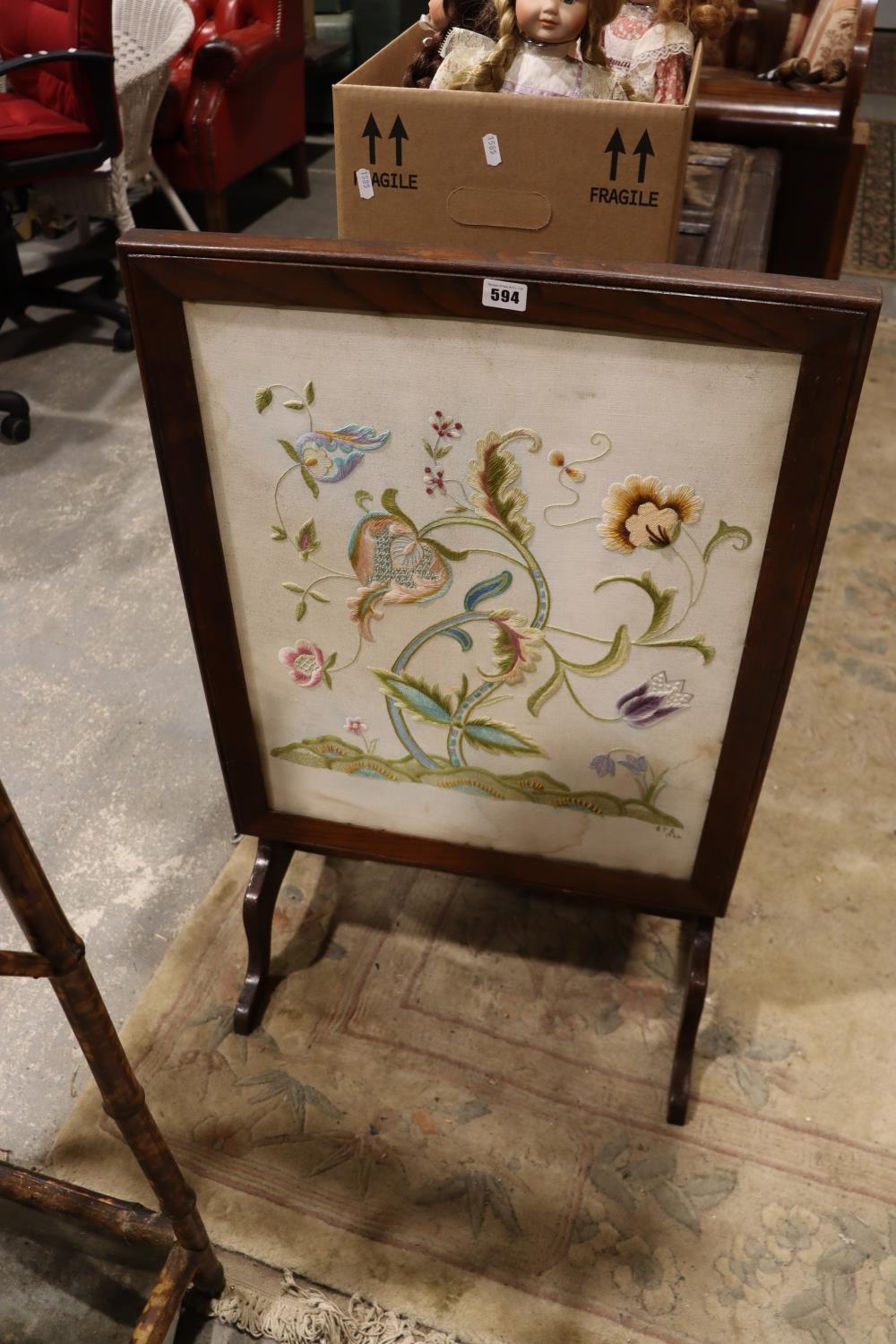 A Tapestry Top Folding Table