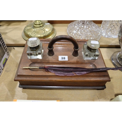 An Edwardian Oak Writing Stand