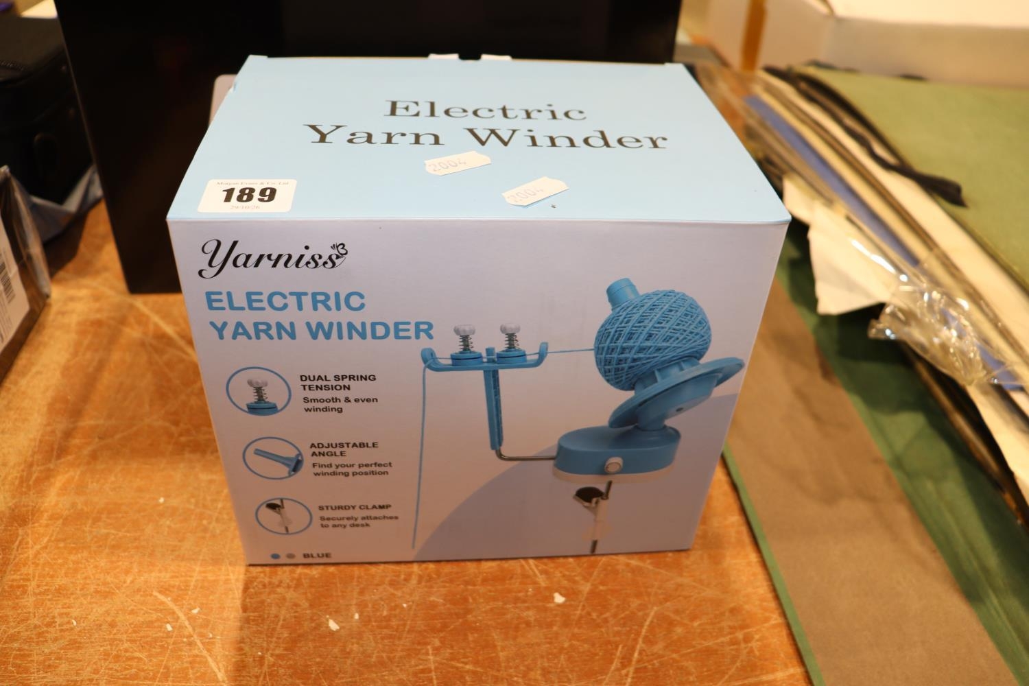 A NEW & BOXED ELECTRIC WOOL WINDER