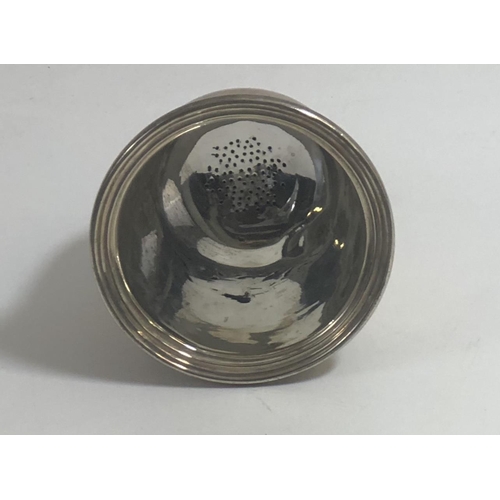 274 - A HEAVY SILVER PLATED WINE FUNNEL17 cm