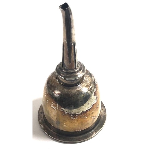 274 - A HEAVY SILVER PLATED WINE FUNNEL17 cm