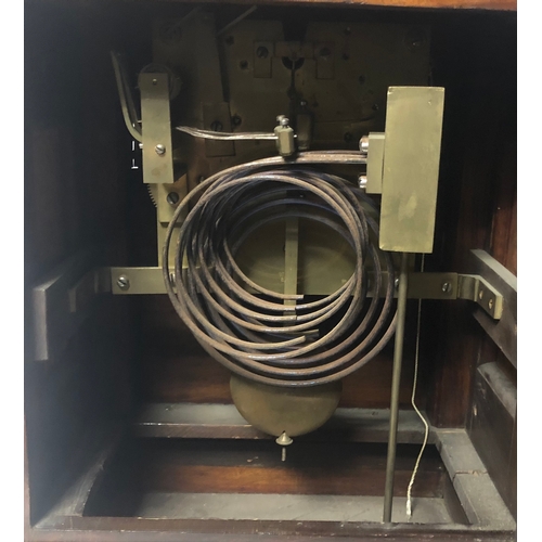 277 - ELKINGTON, LONDON, A LARGE 19TH CENTURY WALNUT AND FLORAL MARQUETRY INLAID MANTLE CLOCK
The circular... 