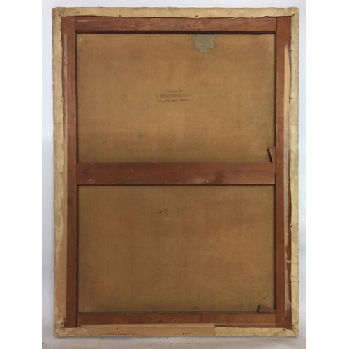 667 - EDITH GRACE WHEATLEY (1888-1970) A 20TH CENTURY OIL ON CANVAS FEMALE NUDE With a Buck / Doe in a woo... 