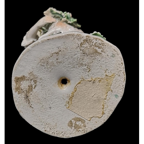 358 - DERBY, A PORCELAIN FIGURE OF A SHEPHERDESS, CIRCA 1765
Placing a garland around the neck of a rearin... 