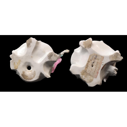 362 - DERBY, A PAIR OF PORCELAIN FIGURES OF RANELAGH DANCERS, CIRCA 1765
Both with an arm extended and hol... 