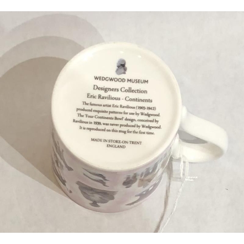 389 - ERIC RAVILIOUS, 1903 - 1942, FOR WEDGWOOD, A PORCELAIN NOVELTY MUG
In ‘Four Continents’ design, conc... 