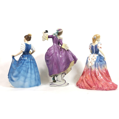 393 - A COLLECTION OF THREE 20TH CENTURY PORCELAIN FIGURES
To include two Royal Doulton Collector’s Club f... 