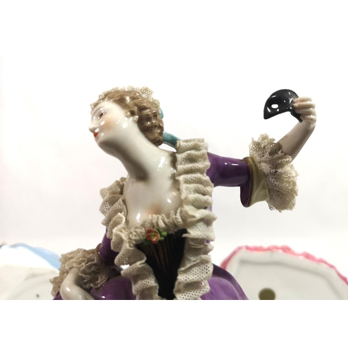 393 - A COLLECTION OF THREE 20TH CENTURY PORCELAIN FIGURES
To include two Royal Doulton Collector’s Club f... 