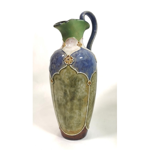 395 - A VICTORIAN DOULTON LAMBETH POTTERY JARDINIÈRE
Tubeline decoration of Art Nouveau flowers, together ... 