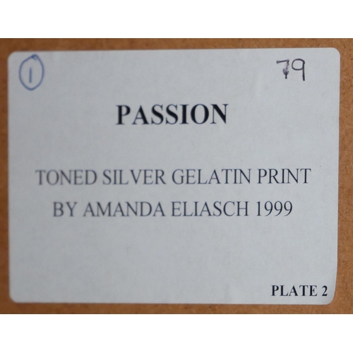 89 - AMANDA ELIASCH, A SET OF FIVE SILVER GELATINE PRINTS FRAMED AS ONE, PLATE 2
Titled ‘Passion’, bearin... 