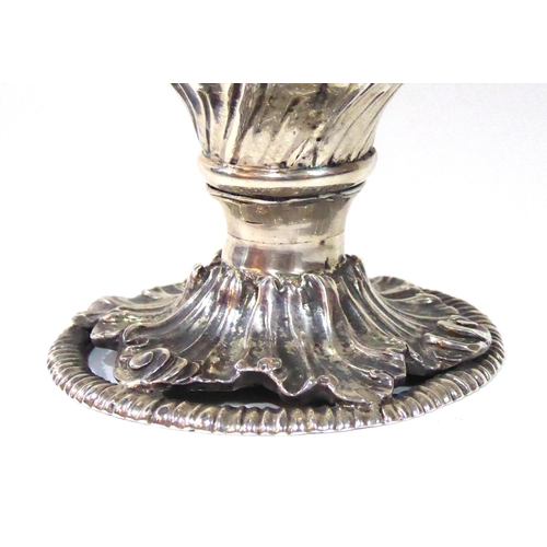 412 - ROBERT TYRILL, A RARE GEORGE III SILVER SUGAR CASTER 
Having a scrolled and pierced dome lid and roc... 