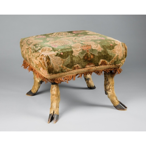 193 - WITHDRWAN
A 20TH CENTURY TAXIDERMY DEER FOOTSTOOL.
(h 32cm x w 41cm x d 41cm)