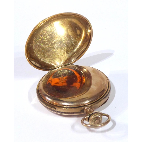 501 - AN EARLY 20TH CENTURY GOLD PLATED GENT'S POCKET WATCH
Open face with screw mechanism, together with ... 