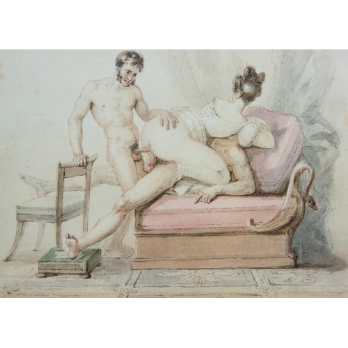 991 - AFTER PAUL-MARC-JOSEPH CHENAVARD, 1807 - 1895, A SET OF FOUR MODERN EROTIC PRINTS
Titled 'The Three ... 