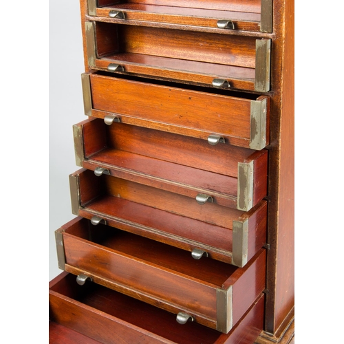 245 - A LATE 19TH CENTURY MAHOGANY SPECIMEN COLLECTOR’S CHEST OF DRAWERS
Removable drawer fronts.
(h 70.5c... 