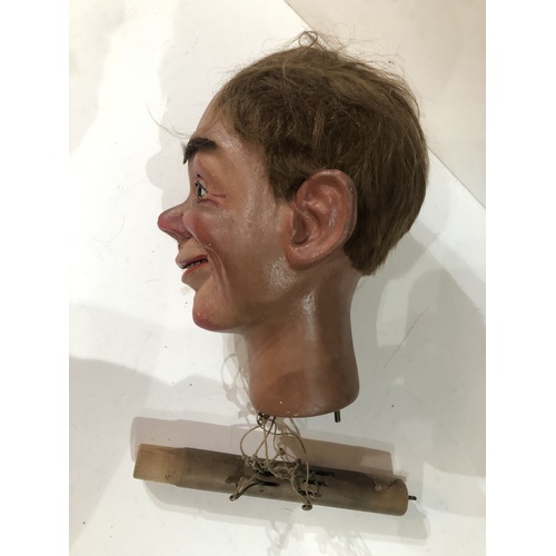 238 - AN EARLY 20TH CENTURY VENTRILOQUIST’S DUMMY.
(without hat 125cm x w 40cm)

Condition: AF
The mechani... 