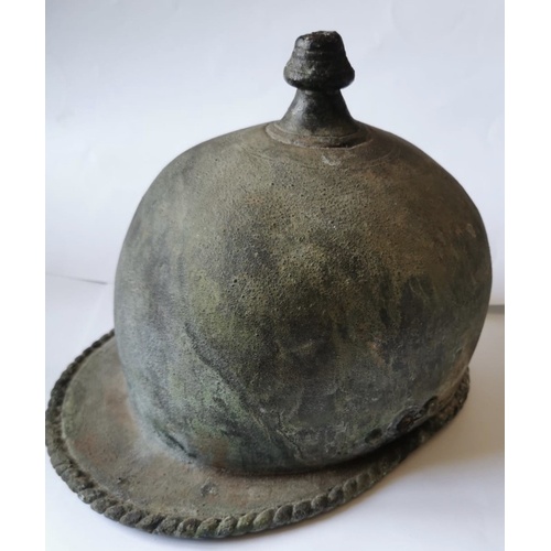 555a - A ROMAN PERIOD BRONZE MONTEFORTINO, BUGGENUM/HAGENAU TYPE HELMET, 1ST CENTURY AD.