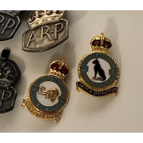 409A - A COLLECTION OF MILITARY MEDALS AND BADGES 
Royal Airforce, army etc.