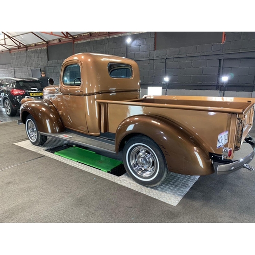 804 - A 1943 CHEVROLET PICK UP TRUCK
Classic American vehicle, two tone metallic paint, mileage 6,000.

Co... 