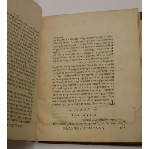 504 - WILLIAM HOGARTH, THE ANALYSIS OF BEAUTY, 1753
First but not first issue as there are two folding pla... 