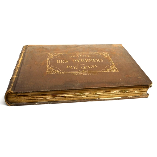 505 - EUGENE CICERI, 'SOUVENIR DES PYRENEES. NO DATE', BOOK, TWO PARTS IN ONE OBLONG FOLDER, CIRCA 1860
Lu... 