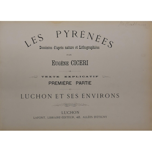 505 - EUGENE CICERI, 'SOUVENIR DES PYRENEES. NO DATE', BOOK, TWO PARTS IN ONE OBLONG FOLDER, CIRCA 1860
Lu... 