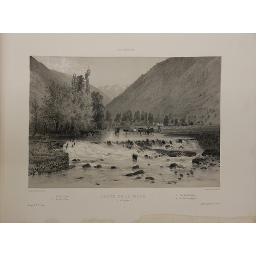 505 - EUGENE CICERI, 'SOUVENIR DES PYRENEES. NO DATE', BOOK, TWO PARTS IN ONE OBLONG FOLDER, CIRCA 1860
Lu... 