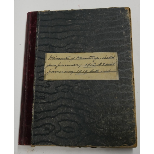 506 - HIGH WYCOMBE AND DISTRICT NURSING INSTITUTION, MS MINUTE BOOK, 1913 – 1919, 
8 vols, 220pp, wartime ... 