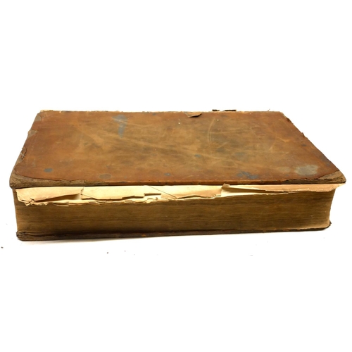 525 - THE HOLY BIBLE
Printed by Lancelot Dipsdale, Newcastle-upon-Tyne, 1785, folio, leather ex libris pla... 
