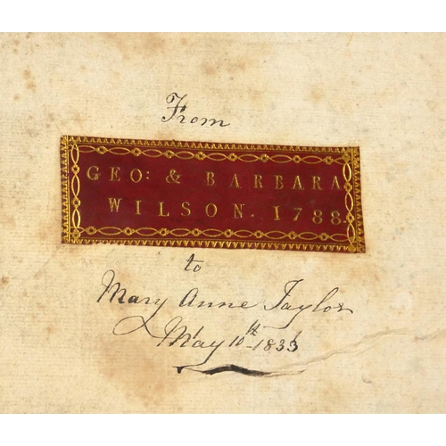525 - THE HOLY BIBLE
Printed by Lancelot Dipsdale, Newcastle-upon-Tyne, 1785, folio, leather ex libris pla... 