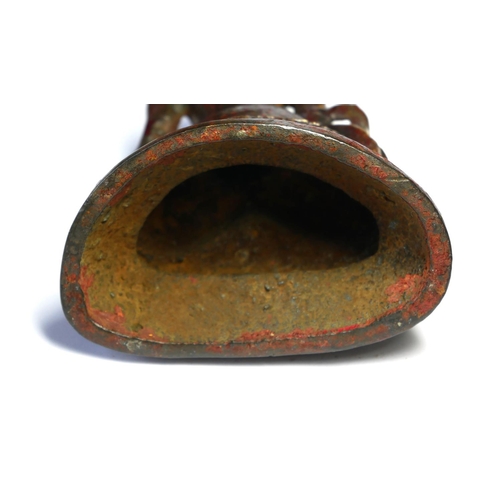 656 - A CHINESE/TIBETAN BRONZE FIGURE OF VAJRASATTVA 
Seated pose on double lotus base.
(approx 15cm)