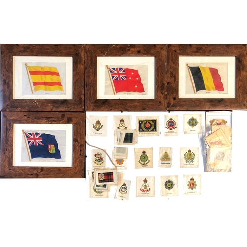 777 - FOUR LARGE SILK B DV CIGARETTE FLAGS
Framed and glazed, along with others.