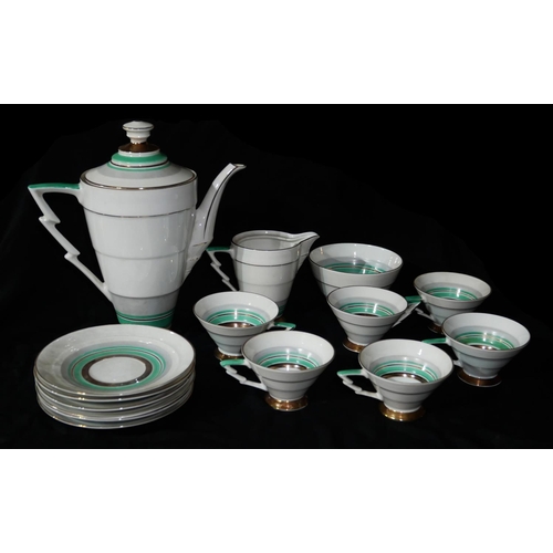 790 - THURINGIAN, KÖNITZ-METZEL BROS FACTORY, AN ATTRACTIVE GERMAN EUROPEAN EXPORT ART DECO HARD PASTE POR... 