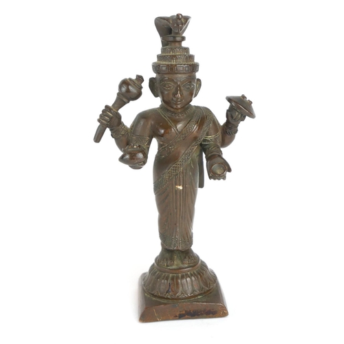 247 - A 19TH CENTURY ORIENTAL GILT BRONZE STATUE, BODHISATTVA
Along with Bhairava Shiva bronze.
(largest 1... 