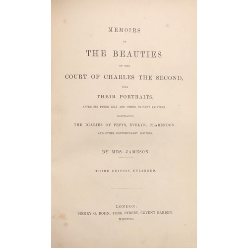 210 - MEMOIRS OF THE BEAUTIES OF THE COURT OF CHARLES THE SECOND WITH THEIR PORTRAITS
After Sir Peter Lely... 