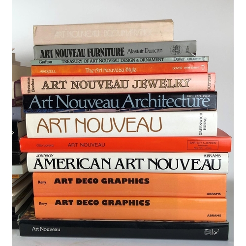 222 - A COLLECTION OF ART REFERENCE BOOKS RELATING TO THE ART NOVEAU PERIOD.