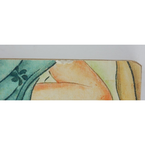 231A - A JAPANESE BOOK OF EROTIC WATERCOLOURS
Bearing a signature to adhesive label to rear cover. 
(approx... 