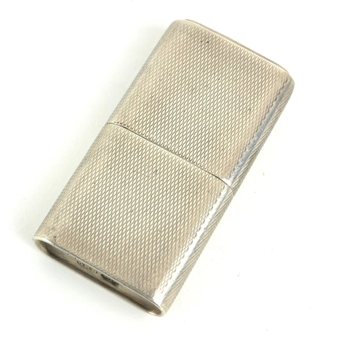 241 - A VINTAGE HALLMARKED SILVER, THE HOWITT LIGHTER, PETROL.
(6cm)