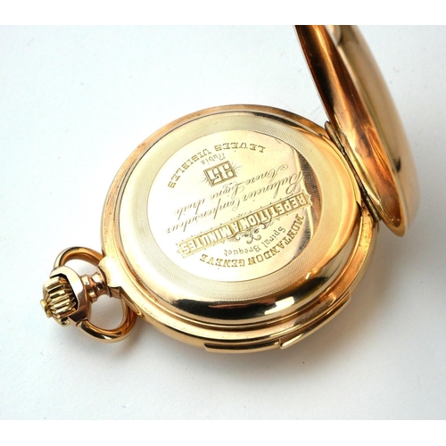 279A - AN EARLY 20TH CENTURY 14CT GOLD MINUTE REPEATER GENT’S FULL HUNTER POCKET WATCH
Having engine turned... 